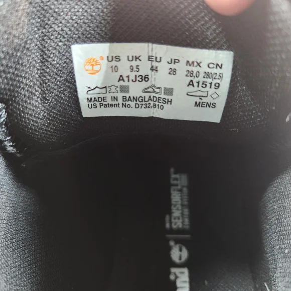 Timberland Men's Black and Cream Leather Boots - Picture 5 of 7